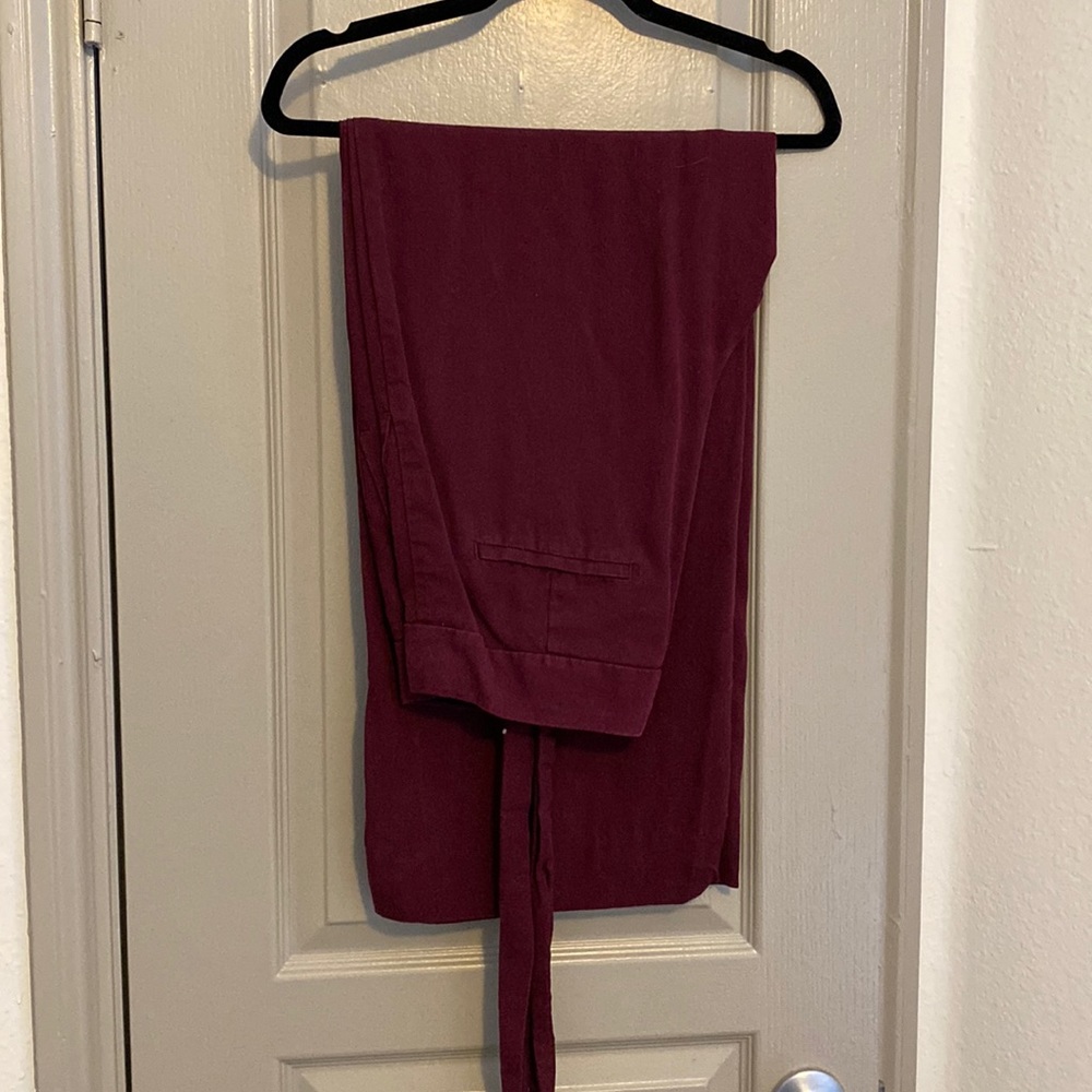 Wide leg trousers with tie belt